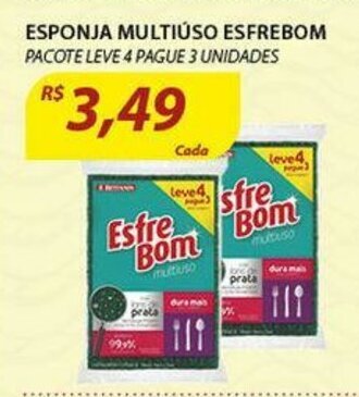 Assaí Atacadista Esponja Multiuso Esfrebom oferta