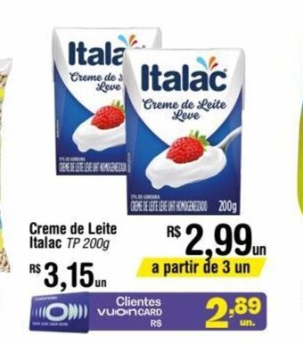 Fort Atacadista Creme de Leite Italac TP 200g oferta
