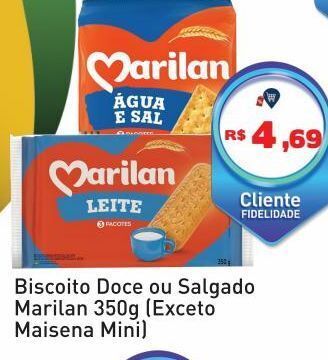 Tonin Superatacado Biscoito doce ou salgado marilan 350g (exceto maisena mini) oferta
