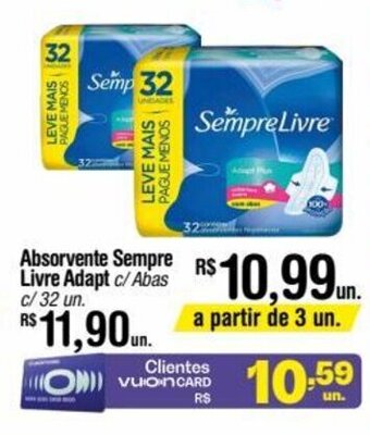 Absorvente Sempre Livre Adapt