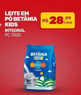 Leite em po Betania Kids Integral pc 750g