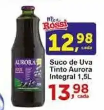 Rossi Supermercado Suco de Uva Tinto Aurora Integral 1.5L oferta
