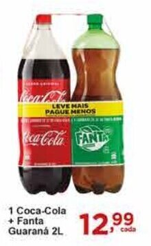 Rossi Supermercado 1 Coca Cola + Fanta Guarana 2L oferta