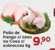 Rossi Supermercado Peito de Frango c/ osso ou Coxa c/ Sobrecoxa 1kg oferta