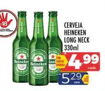 Supermercados Avenida Cerveja heineken long neck oferta