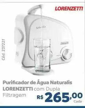 Tumkus Purificador de água naturalis lorenzetti oferta