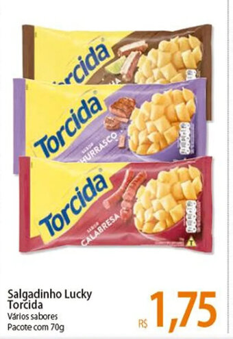 Atacadão Salgadinho Lucky Torcida Sabores 70g oferta