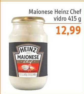 Sonda Maionese Heinz Chef Vidro 415g oferta
