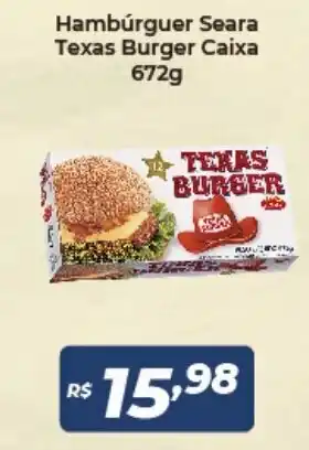 Atakarejo Hamburguer Seara Texas Burger caixa 672g oferta