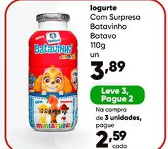Zaffari Iogurte com surpresa batavinho batavo leve 3 pague 2 oferta