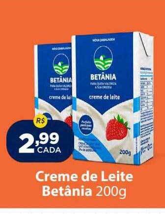 Super Show Creme de leite betânia oferta
