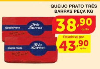 Roldão Queijo Prato Tres Barras peca 1kg oferta