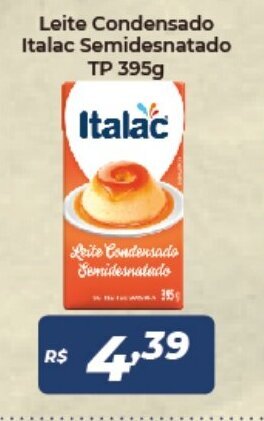 Atakarejo Leite Condensado Italac Semidesnatado TP 395g oferta