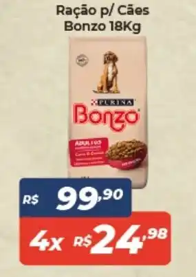 Atakarejo Racao p/ Caes Bonzo 18kg oferta