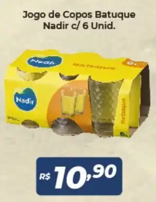 Atakarejo Jogo de Copos Batuque nadir c/6 unid. oferta