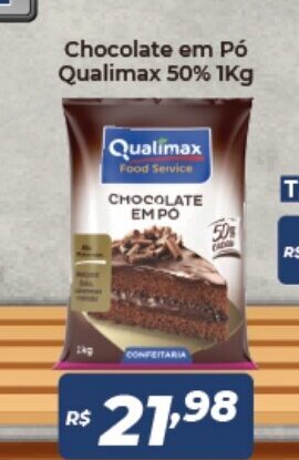 Atakarejo Chocolate em po Qualimax 50% 1kg oferta