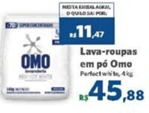 Sam's Club Lava roupas em po Omo 4kg oferta