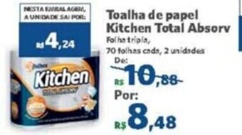 Toalha de Papel Kitchen Total Absorv