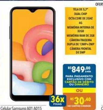 Celular Samsung A01 A015