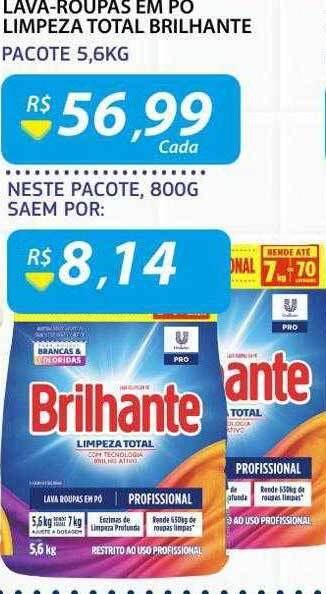 Assaí Atacadista Lava-roupas em pó limpeza total brilhante pacote oferta