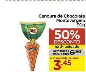 Carrefour Cenoura De Chocolate Montevérgine 50% De Desconto Na 2a Unidade 50g oferta