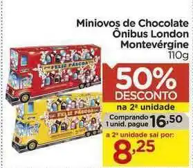 Carrefour Miniovos De Chocolate ônibus London Montevérgine 50% De Desconto Na 2a Unidade 110g oferta