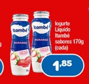 Costazul Supermercados Iogurte Liquido Itambe Sabores 170g oferta