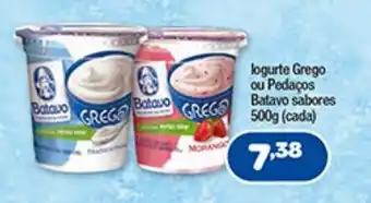 Costazul Supermercados Iogurte Grego ou Pedacos Batavo sabores 500g oferta