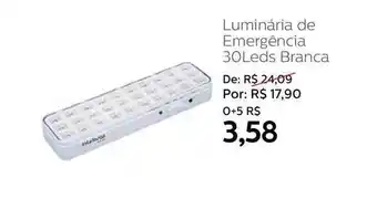 Grupo Formosa Luminária De Emergência 30 Leds Branca oferta