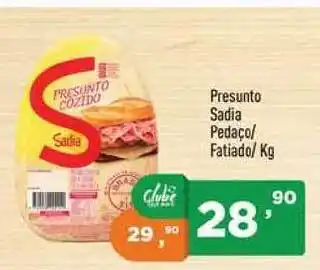Supermercados Pague Menos Presunto Sadia Pedaço Fatiado 1kg oferta