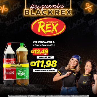 Supermercados Rex Kit Coca Cola + Fanta Guarana 2L oferta