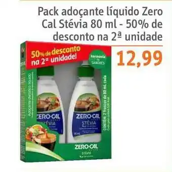 Sonda Pack Adoçante Líquido Zero Cal Stévia 50% De Desconto Na 2a Unidade oferta