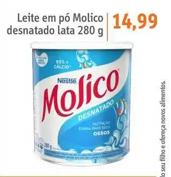 Sonda Leite Em Pó Molico Desnatado 280g oferta