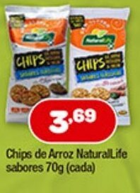 Costazul Supermercados Chips de Arroz NaturalLife sabores 70g oferta