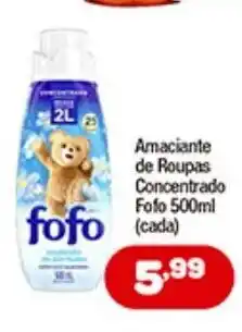 Amaciante de Roupas Concentrado Fofo 500ml