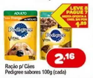 Costazul Supermercados Racao p/ Caes Pedigree Sabores 100g oferta
