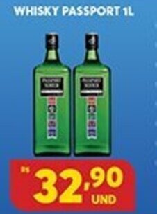 Atacadão Centro Sul Whisky Passport 1L oferta
