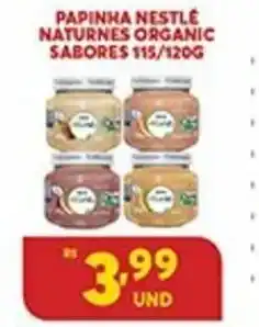Papinha Nestle Naturnes Organic sabores 115g/120g