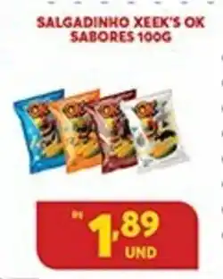 Atacadão Centro Sul Salgadinho Xeek's OK sabores 100g oferta