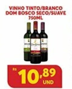 Atacadão Centro Sul Vinho Tinto/ Branco Dom Bosco Seco/ Suave 750ml oferta