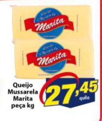 Vencedor Atacadista Queijo Mussarela Marita peca 1kg oferta