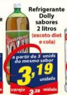 Vencedor Atacadista Refrigerante Dolly sabores 2L oferta