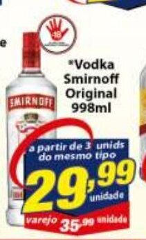 Vencedor Atacadista Vodka Smirnoff Original 998ml oferta