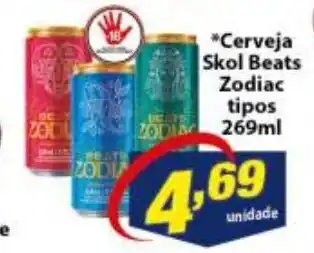 Vencedor Atacadista Cerveja Skol Beats Zodiac 269ml oferta