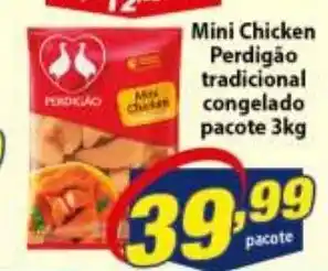 Vencedor Atacadista Mini Chicken Perdigao Tradicional congelado pacote 3kg oferta