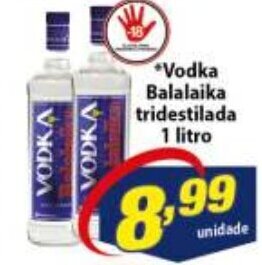 Vencedor Atacadista Vodka Balalaika Tridestilada 1L oferta