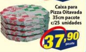 Caixa Para Pizza Oitavada 35cm pacote c/25 unidades