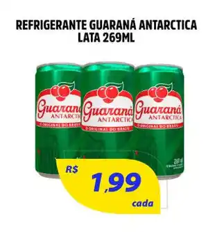 Atacadão Dia a Dia Refrigerante Guarana Antarctica lata 269ml oferta