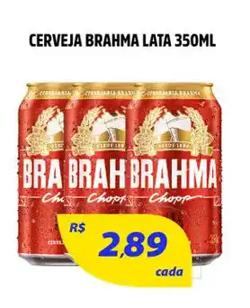 Atacadão Dia a Dia Cerveja Brahma Lata 350ml oferta