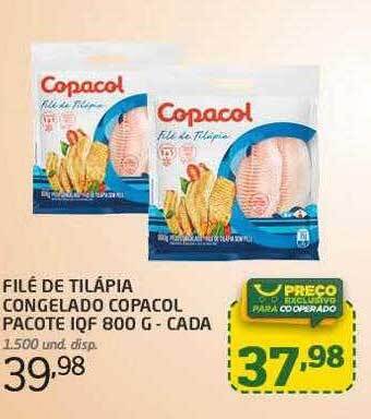 Cooper Filé de tilápia congelado copacol oferta